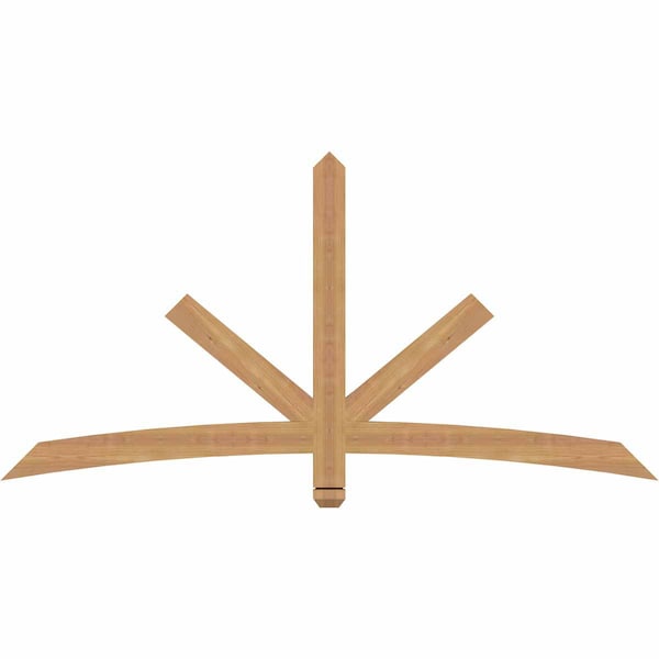 Ekena Millwork Alberta Smooth Timber Gable Bracket, Western Red Cedar, 72"W x 36"H x 1 1/2"D x 3 1/2"F, 12/12 Pitch GBW072X36X0204ALB00SWR - main
